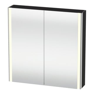 Duravit Uni-Spiegelschrank XSquare Steckd. CH 80x80x15,5cm, gra m, 2 Tür, LED, wandhängend