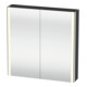 Duravit Uni-Spiegelschrank XSquare Steckd. CH 80x80x15,5cm, gra ma, 2 Tür, LED, wandhängend-1