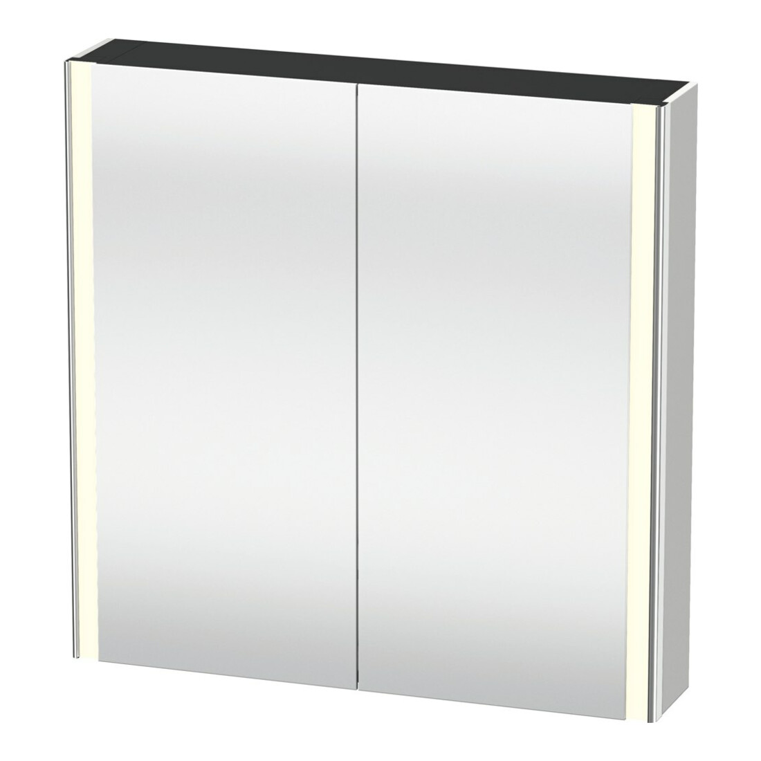 Duravit Uni-Spiegelschrank XSquare Steckd. CH 80x80x15,5cm, No w m, 2 Tür, LED, wandhängend