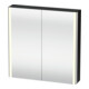 Duravit Uni-Spiegelschrank XSquare Steckd. CH 80x80x15,5cm, sw hgl, 2 Tür, LED, wandhängend-1