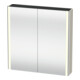 Duravit Uni-Spiegelschrank XSquare Steckd. CH 80x80x15,5cm, Tau, 2 Tür, LED, wandhängend-1