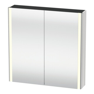 Duravit Uni-Spiegelschrank XSquare Steckd. CH 80x80x15,5cm, w matt, 2 Tür, LED, wandhängend