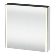 Duravit Uni-Spiegelschrank XSquare Steckd. CH 80x80x15,5cm, w matt, 2 Tür, LED, wandhängend