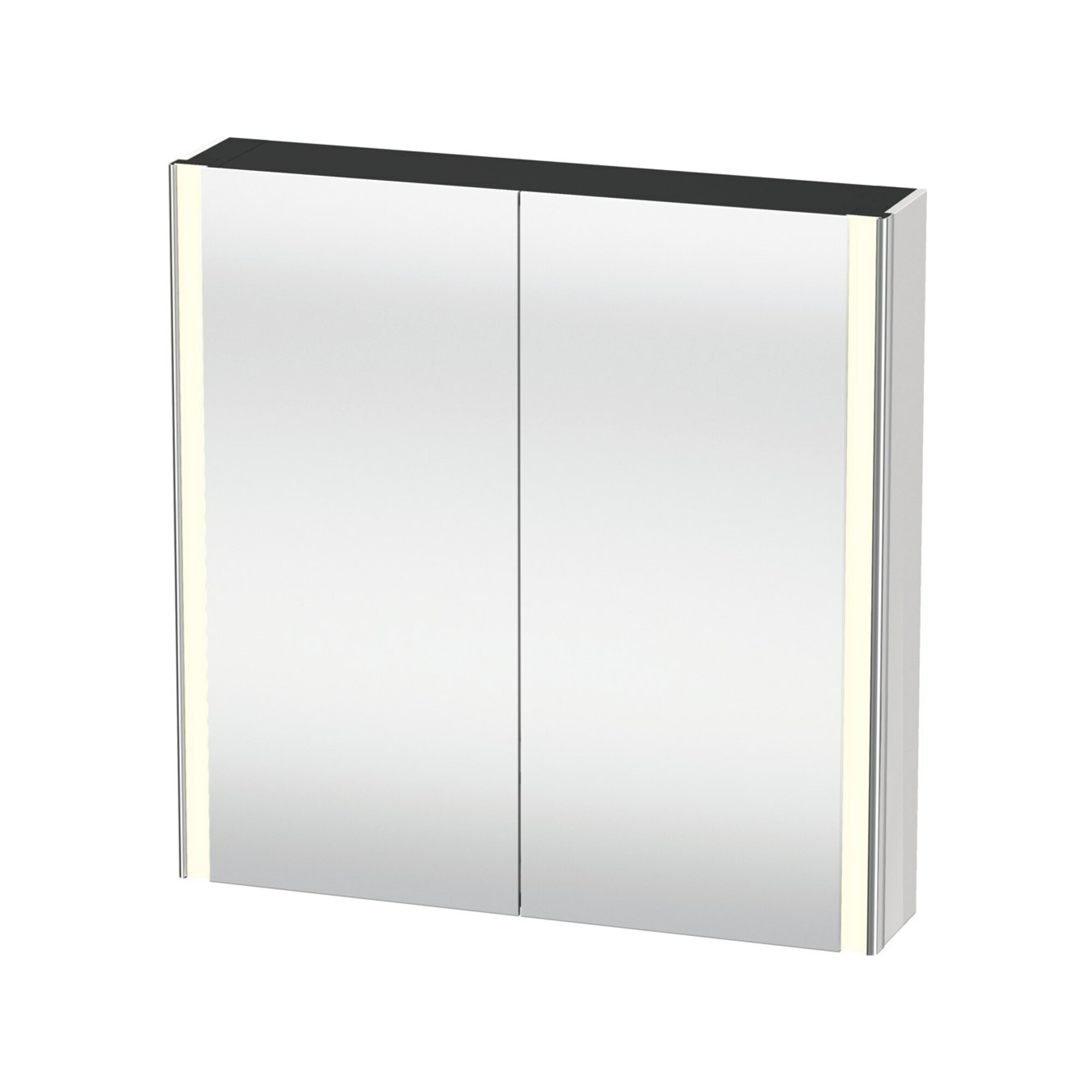 Duravit Uni-Spiegelschrank XSquare Steckd. CH 80x80x15,5cm, w matt, 2 Tür, LED, wandhängend