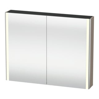 Duravit Uni-Spiegelschrank XSquare Steckd. F 100x80x15,5cm, ba ma, 2 Tür, LED, wandhängend