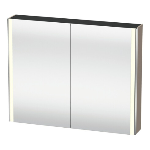 Duravit Uni-Spiegelschrank XSquare Steckd. F 100x80x15,5cm, ba ma, 2 Tür, LED, wandhängend