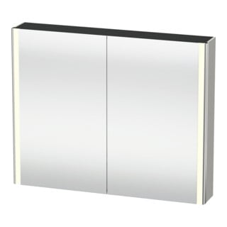 Duravit Uni-Spiegelschrank XSquare Steckd. F 100x80x15,5cm, bg ma, 2 Tür, LED, wandhängend