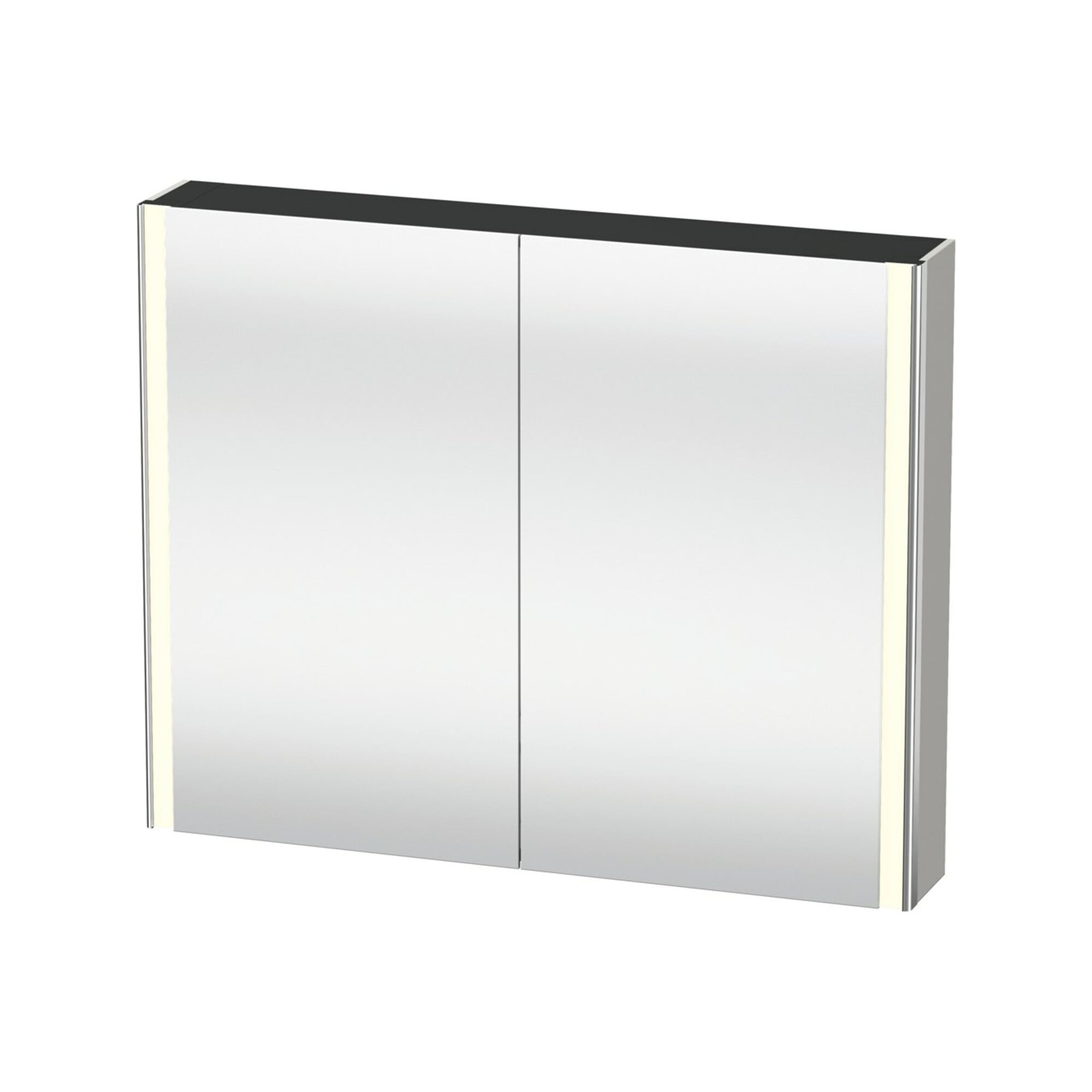 Duravit Uni-Spiegelschrank XSquare Steckd. F 100x80x15,5cm, bg ma, 2 Tür, LED, wandhängend