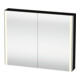 Duravit Uni-Spiegelschrank XSquare Steckd. F 100x80x15,5cm, Ei sw, 2 Tür, LED, wandhängend-1