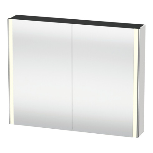 Duravit Uni-Spiegelschrank XSquare Steckd. F 100x80x15,5cm, gra ma, 2 Tür, LED, wandhängend