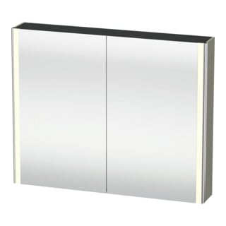 Duravit Uni-Spiegelschrank XSquare Steckd. F 100x80x15,5cm, st-g m, 2 Tür, LED, wandhängend