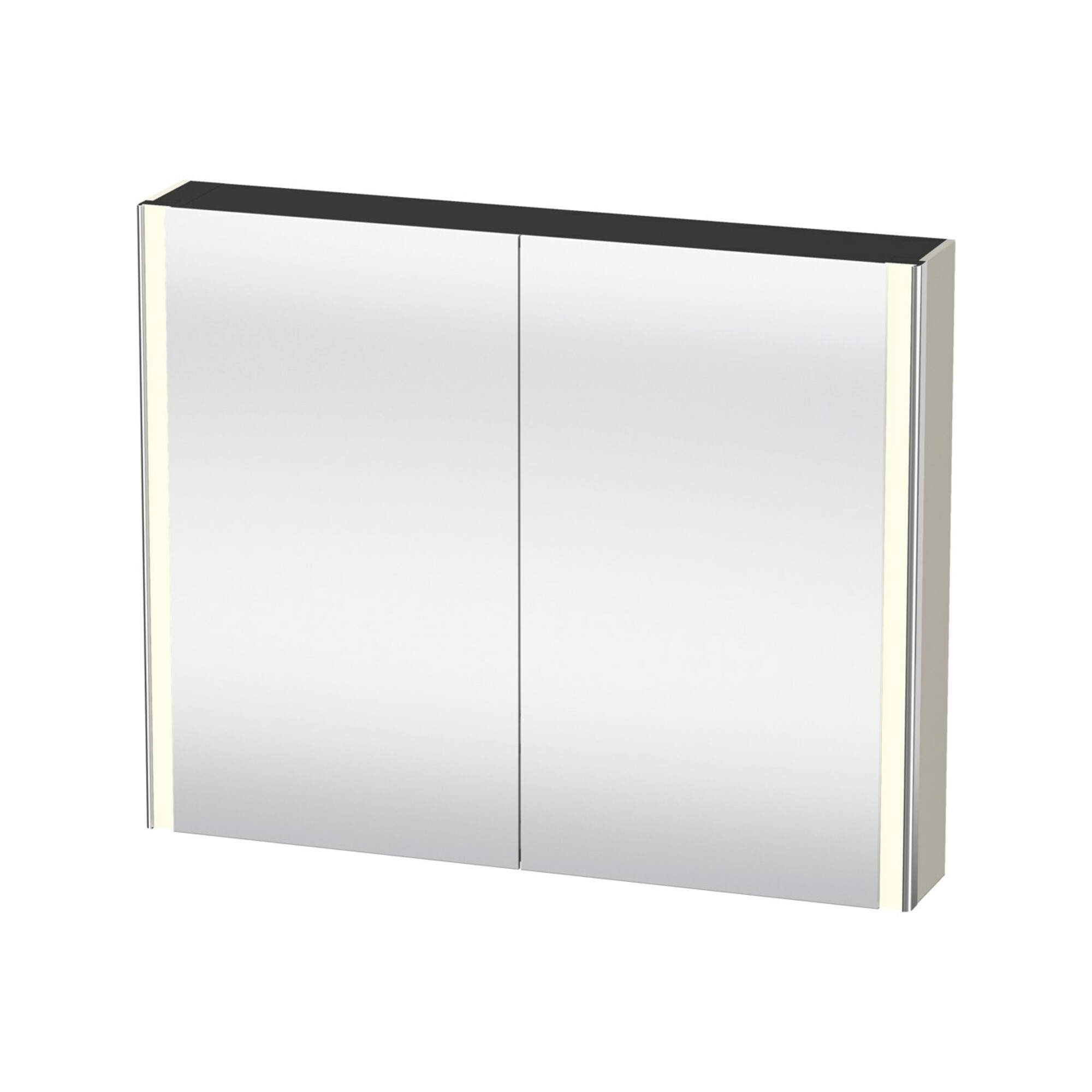 Duravit Uni-Spiegelschrank XSquare Steckd. F 100x80x15,5cm, Tau, 2 Tür, LED, wandhängend