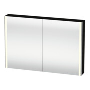 Duravit Uni-Spiegelschrank XSquare Steckd. F 120x80x15,5cm, Ei sw, 2 Tür, LED, wandhängend