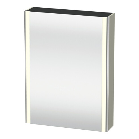Duravit Uni-Spiegelschrank XSquare Steckd. F 60x15x80cm, 1 Tür, o ES, An L, T s-matt