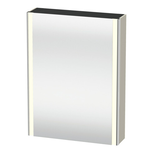 Duravit Uni-Spiegelschrank XSquare Steckd. F 60x15x80cm, 1 Tür, o. ES, Anschl li, Tau