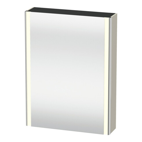 Duravit Uni-Spiegelschrank XSquare Steckd. F 60x15x80cm, 1 Tür, o. ES, Anschl re, Tau