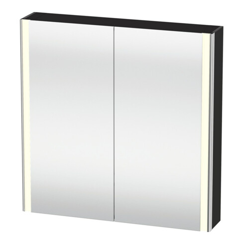Duravit Uni-Spiegelschrank XSquare Steckd. F 80x80x15,5cm, gra m, 2 Tür, LED, wandhängend