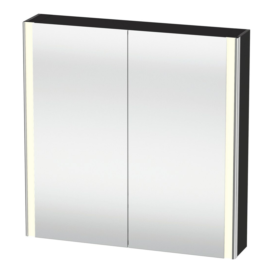 Duravit Uni-Spiegelschrank XSquare Steckd. F 80x80x15,5cm, gra m, 2 Tür, LED, wandhängend