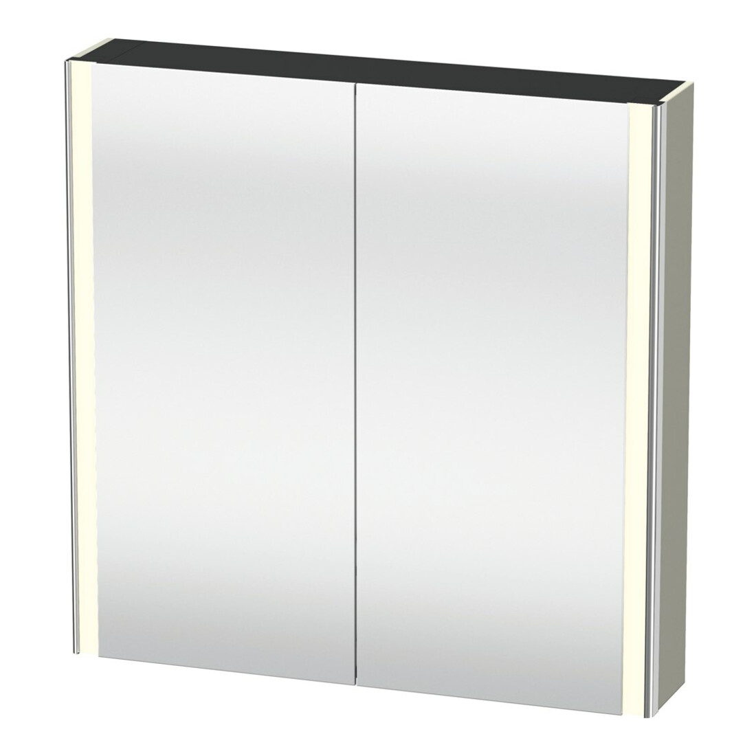 Duravit Uni-Spiegelschrank XSquare Steckd. F 80x80x15,5cm, T m, 2 Tür, LED, wandhängend