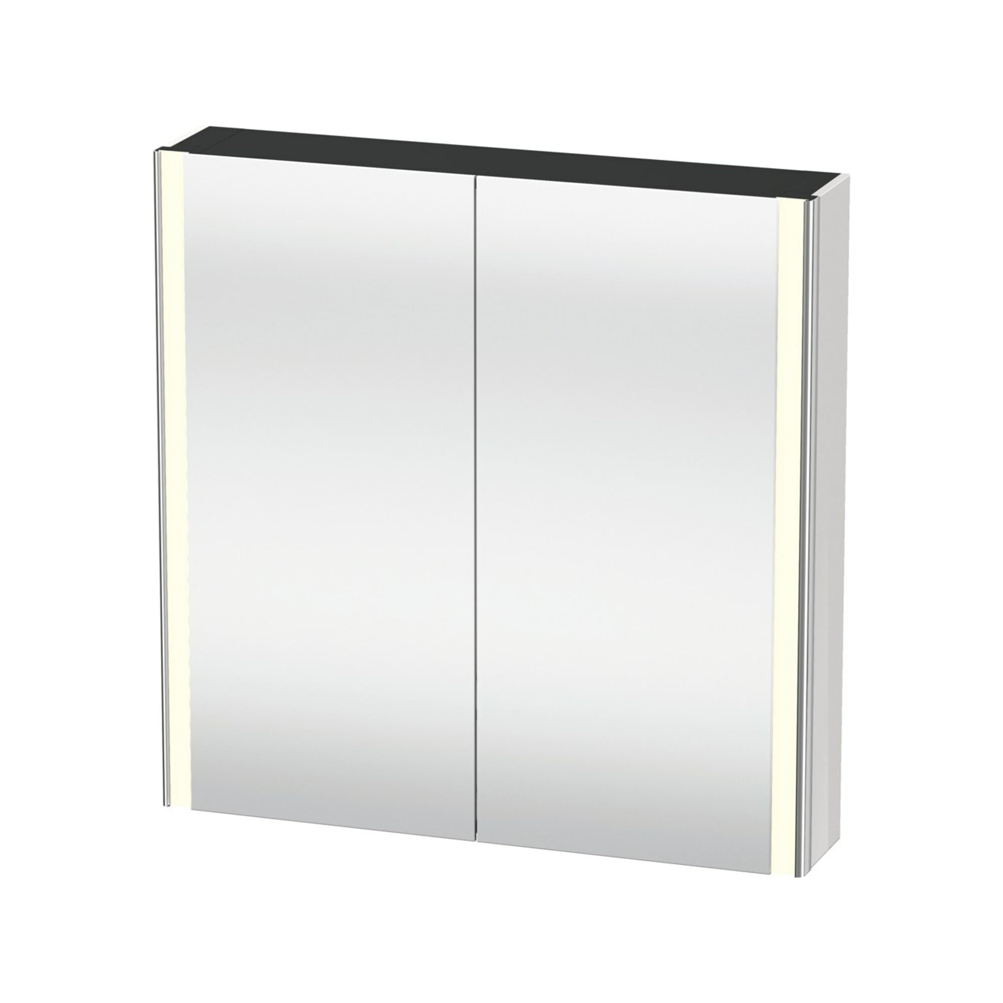 Duravit Uni-Spiegelschrank XSquare Steckd. F 80x80x15,5cm, we. hgl, 2 Tür, LED, wandhängend