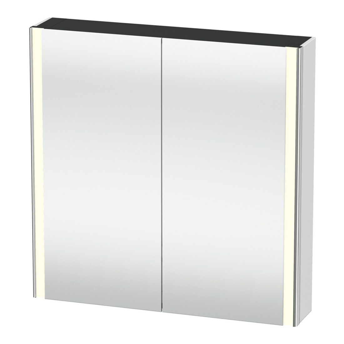 Duravit Uni-Spiegelschrank XSquare Steckd. F 80x80x15,5cm, we. ma, 2 Tür, LED, wandhängend