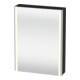 Duravit Universal Armoire miroir XSquare 60x15,5x80cm, 1 porte, LED, à gauche, gris mat-1