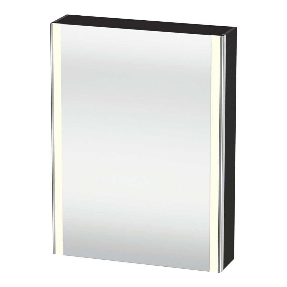 Duravit Universal Armoire miroir XSquare 60x15,5x80cm, 1 porte, LED, à gauche, gris mat