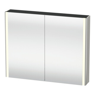 Duravit Universal-Spiegelschrank XSquare 100x80x15,5cm, betongr matt, 2 Tür, LED