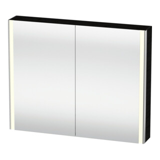 Duravit Universal-Spiegelschrank XSquare 100x80x15,5cm, Eiche schwarz, 2 Tür, LED