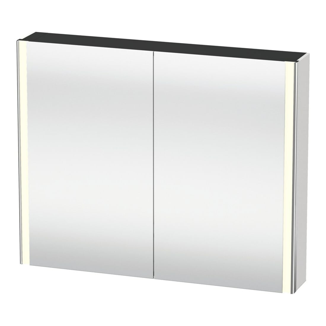 Duravit Universal-Spiegelschrank XSquare 100x80x15,5cm, graph matt, 2 Tür, LED