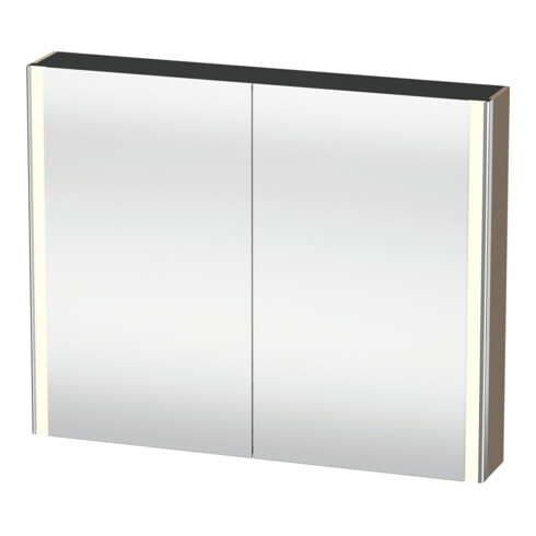 Duravit Universal-Spiegelschrank XSquare 100x80x15,5cm, Leinen, 2 Tür, LED