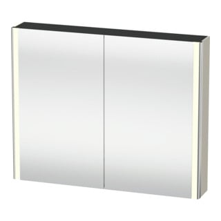 Duravit Universal-Spiegelschrank XSquare 100x80x15,5cm, Taupe, 2 Tür, LED