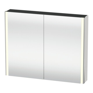 Duravit Universal-Spiegelschrank XSquare 100x80x15,5cm, we hochglanz, 2 Tür, LED