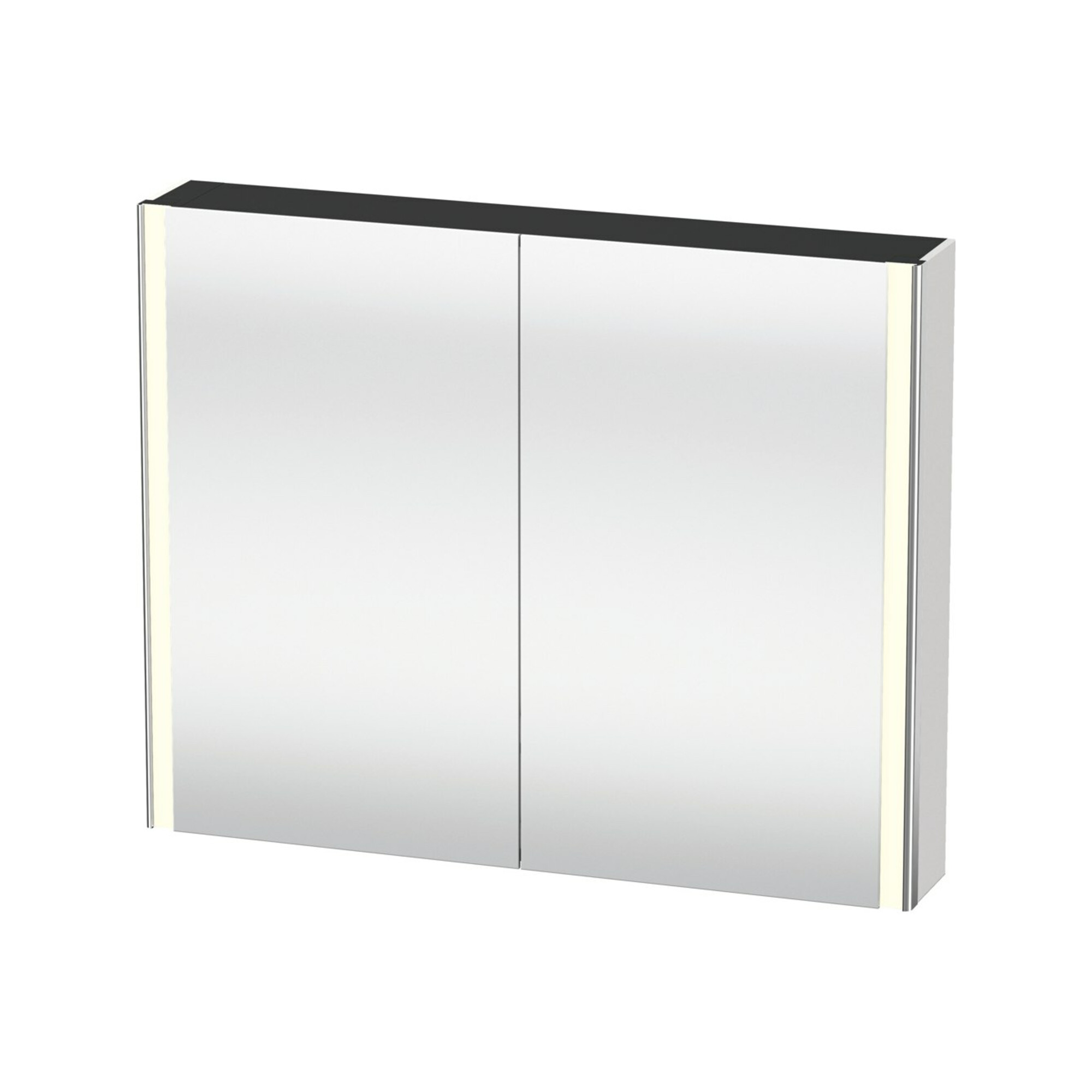 Duravit Universal-Spiegelschrank XSquare 100x80x15,5cm, we supermatt, 2 Tür, LED