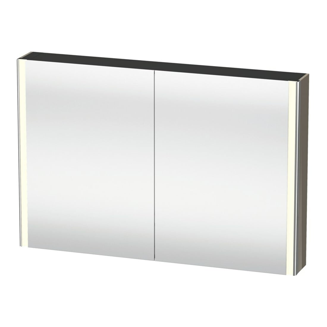 Duravit Universal-Spiegelschrank XSquare 120x80x15,5cm, flan. Gr hgl, 2 Tür, LED