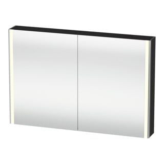Duravit Universal-Spiegelschrank XSquare 120x80x15,5cm, graph matt, 2 Tür, LED