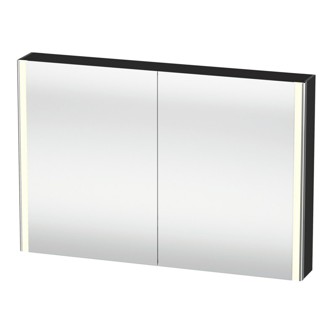 Duravit Universal-Spiegelschrank XSquare 120x80x15,5cm, graph matt, 2 Tür, LED