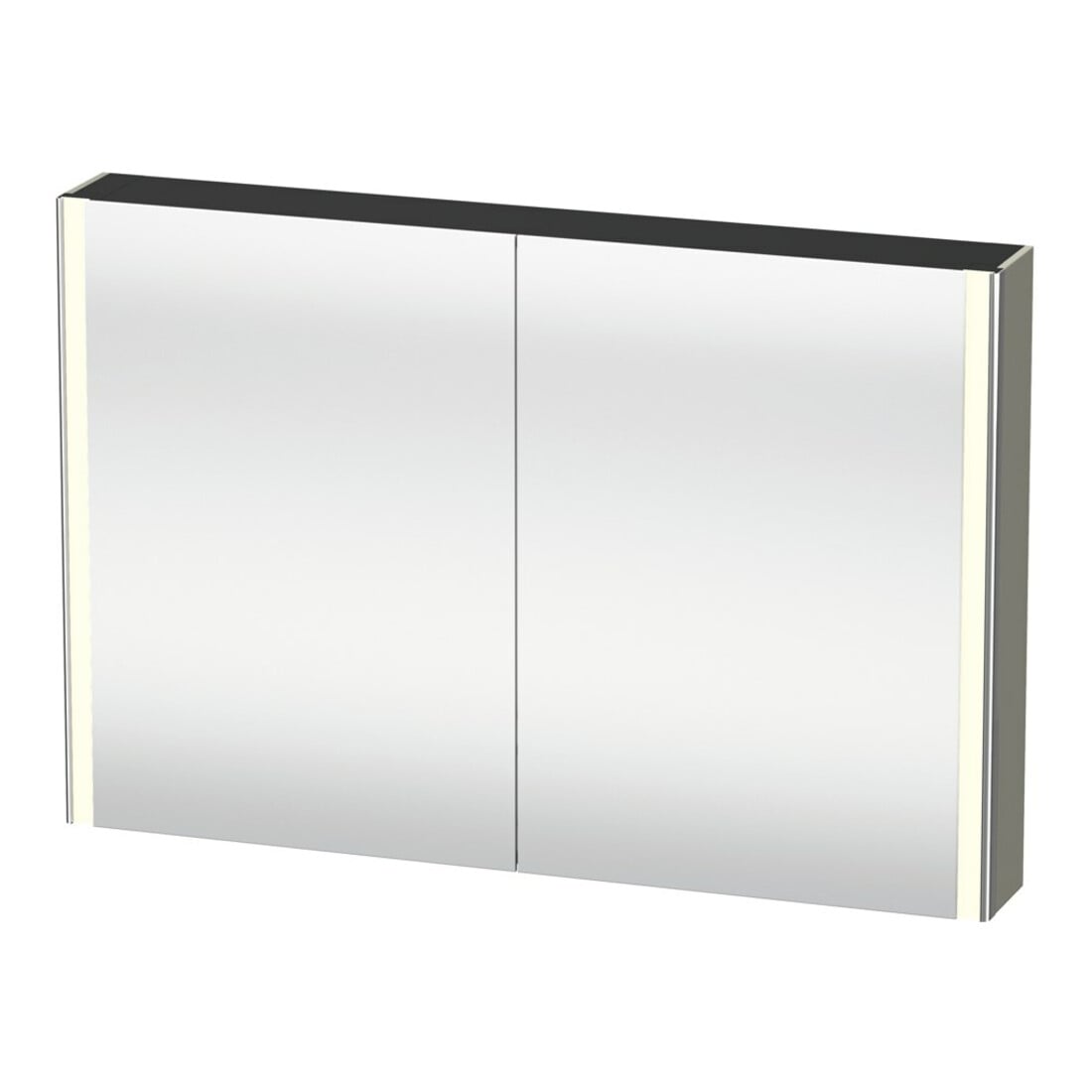 Duravit Universal-Spiegelschrank XSquare 120x80x15,5cm, st-g s-matt, 2 T., LED