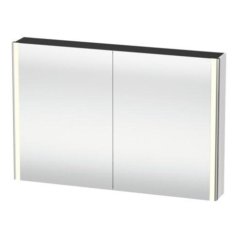 Duravit Universal-Spiegelschrank XSquare 120x80x15,5cm, we hochglanz, 2 Tür, LED