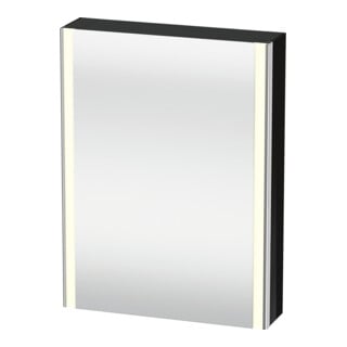 Duravit Universal-Spiegelschrank XSquare 60x15,5x80cm, 1 Tür, LED, An re, sw hgl