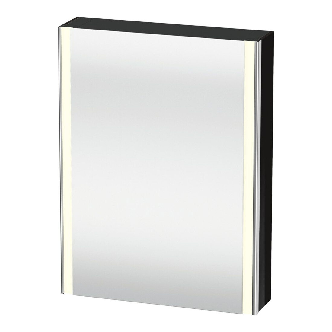 Duravit Universal-Spiegelschrank XSquare 60x15,5x80cm, 1 Tür, LED, An re, sw hgl