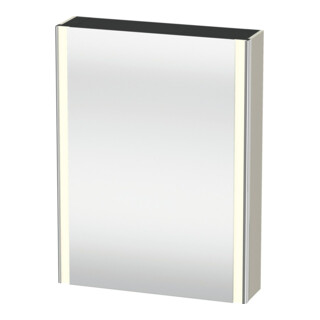 Duravit Universal-Spiegelschrank XSquare 60x15,5x80cm, 1 Tür, LED, Anschl li, Tau