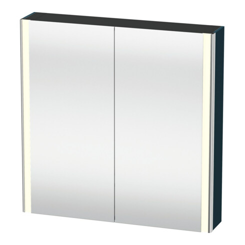 Duravit Universal-Spiegelschrank XSquare 80x80x15,5cm, blau s-matt, 2 Tür, LED