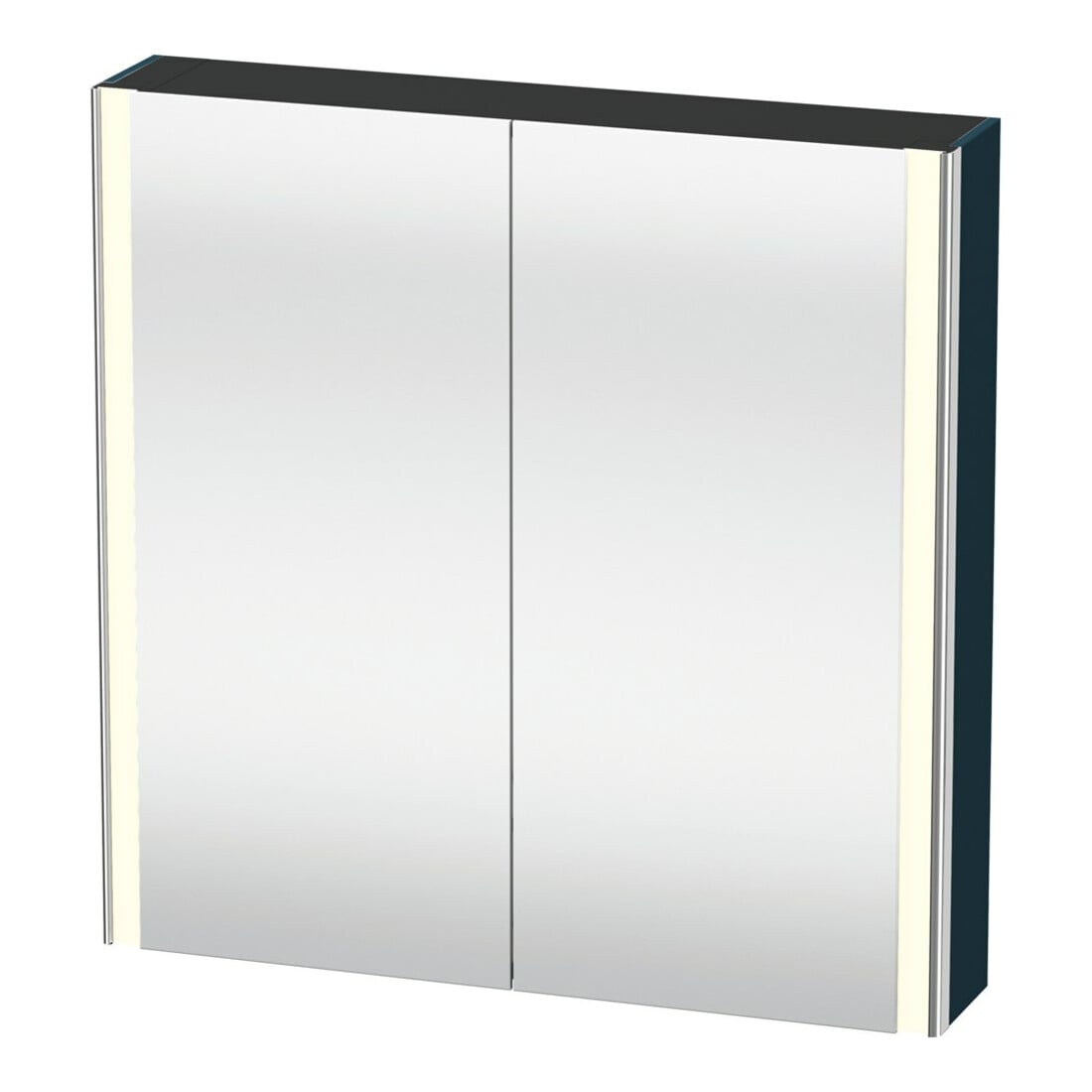 Duravit Universal-Spiegelschrank XSquare 80x80x15,5cm, blau s-matt, 2 Tür, LED