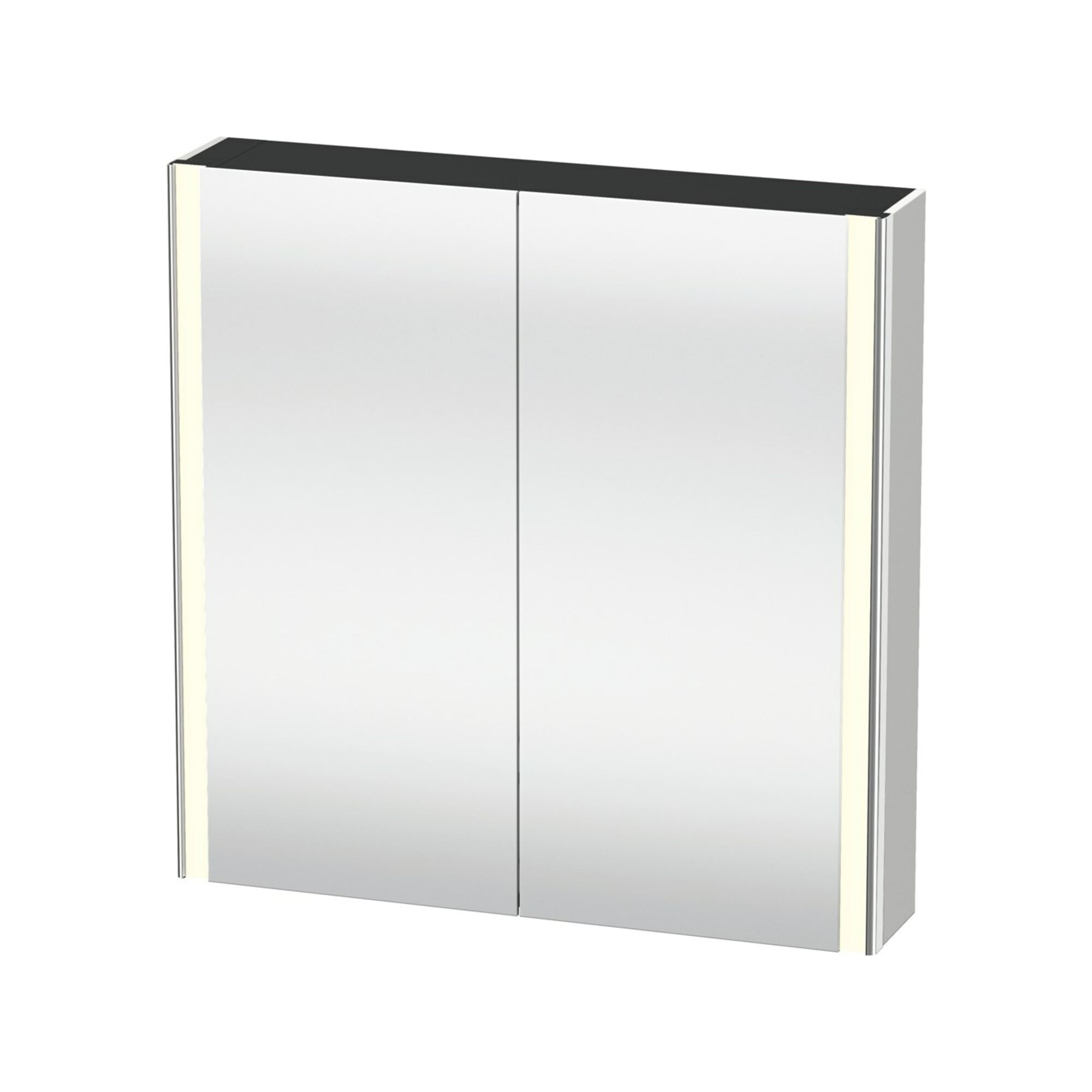 Duravit Universal-Spiegelschrank XSquare 80x80x15,5cm, Nord we s-matt, 2 Tür, LED