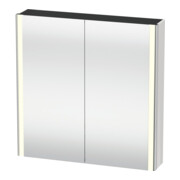 Duravit Universal-Spiegelschrank XSquare 80x80x15,5cm, st-g s-matt, 2 T., LED-3