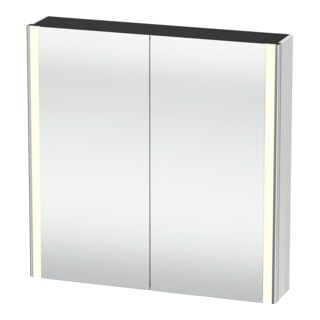Duravit Universal-Spiegelschrank XSquare 80x80x15,5cm, weiß hochglanz, 2 Tür, LED