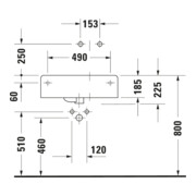 Duravit Universalbecken Scola 61,5x46cm, m HL, Ü, HL, Beck. re, we.-4