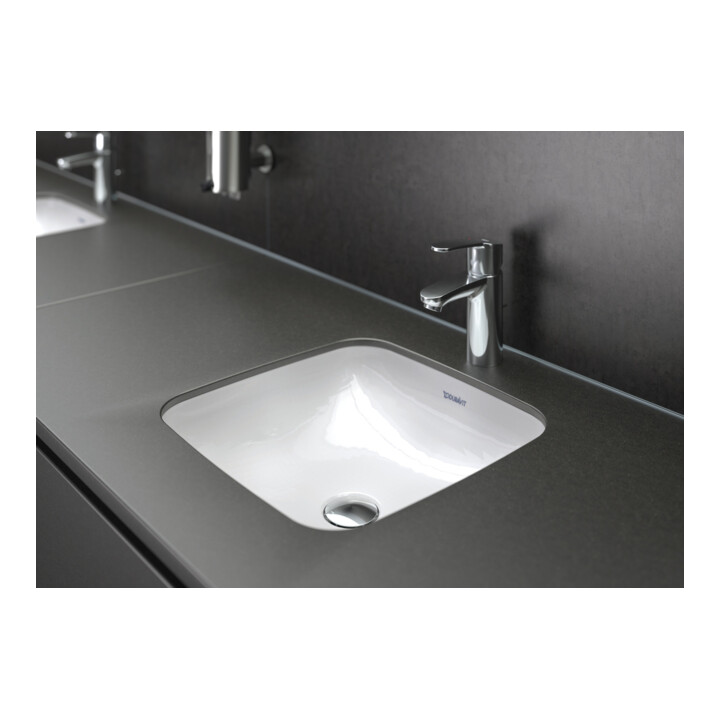 Duravit Unterbau-Waschtisch DuraStyle 37x37cm, EB v unt, o. HL, HLB, m ÜL, we