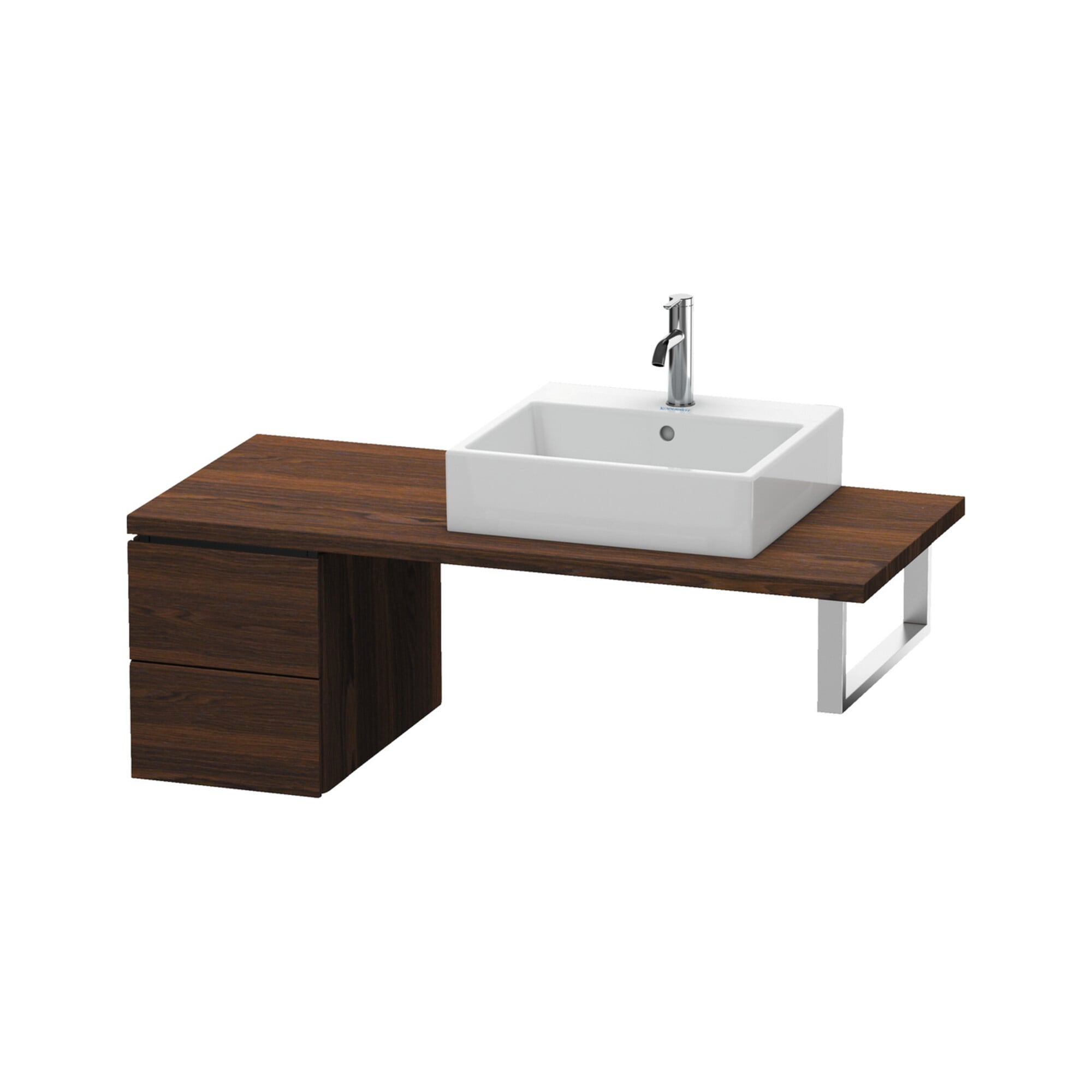 Duravit Unterschrank L-Cube 32x54,7cm, Nussb geb., f Kons, 2 Schub.